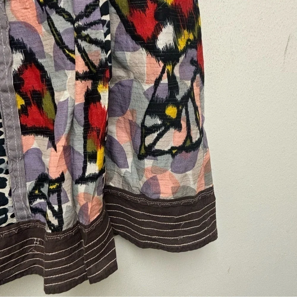 Free People Mixed Print Skater Skirt